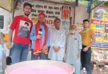 जगदंबे नौजवान सभा ने निर्जला एकादशी पर लगाई ठंडे मीठे जल की शबील