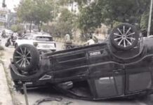 जालंधर में तेज रफ्तार का कहर: स्कॉर्पियो ने टक्कर के बाद खाई 3 पलटियां, बाल-बाल बचे सवार