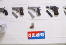 जालंधर में ड्रग्स-हथियार तस्करी रैकेट का भंडाफोड़, 5 गिरफ्तार, 1.5 किलो हेरोइन और 7 हथियार बरामद