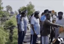 स्कूल खुलते ही पटियाला में रास्ता खराब होने के कारण नाले में बच्चों से भरी बस पलटी, 20 स्टूडेंट्स सुरक्षित निकाले