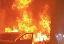 जालंधर में भयानक सड़क हादसा: एलपीयू छात्र की मौत, कार में लगी आग से कई वाहन आपस में भिड़े