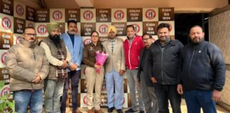 ਕਮਿਸ਼ਨਰ ਆਫ਼ ਪੁਲਿਸ ਜਲੰਧਰ ਧਨਪ੍ਰੀਤ ਕੌਰ ਦਾ ਪੰਜਾਬ ਪ੍ਰੈੱਸ ਕਲੱਬ ਦੌਰਾ