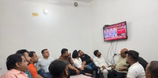 नरेंद्र मोदी का नारी वंदन बिल पर देश भाजपा नेताओ ने अशोक सरीन हिक्की के निवास पर सुना