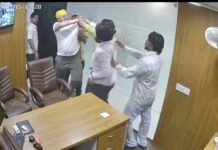 जालंधर में सरेआम गुंडागर्दी: इमिग्रेशन दफ्तर में 2 पक्षों में जमकर मारपीट, युवक घायल