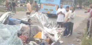 जालंधर में भीषण हादसा: 140 की स्पीड में दौड़ रही स्विफ्ट कैंटर से टकराई, 3 युवकों की मौत